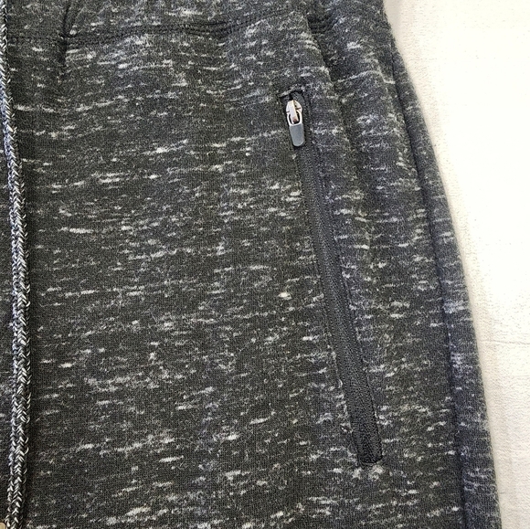 Men's Heather Greyish Black 3 Zip Pockets Drawstring Jogger Pants, sz SM - Picture 11 of 14